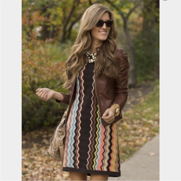 MISSONI Target Color Zig Zag Chevron Sweater Dress Size XS - Picture 1 of 9